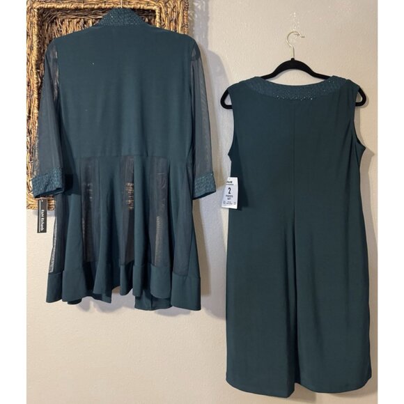 R & M Richards Jacket Dress 10P Pine Green Wedding Party Cruise NEW - Picture 8 of 16